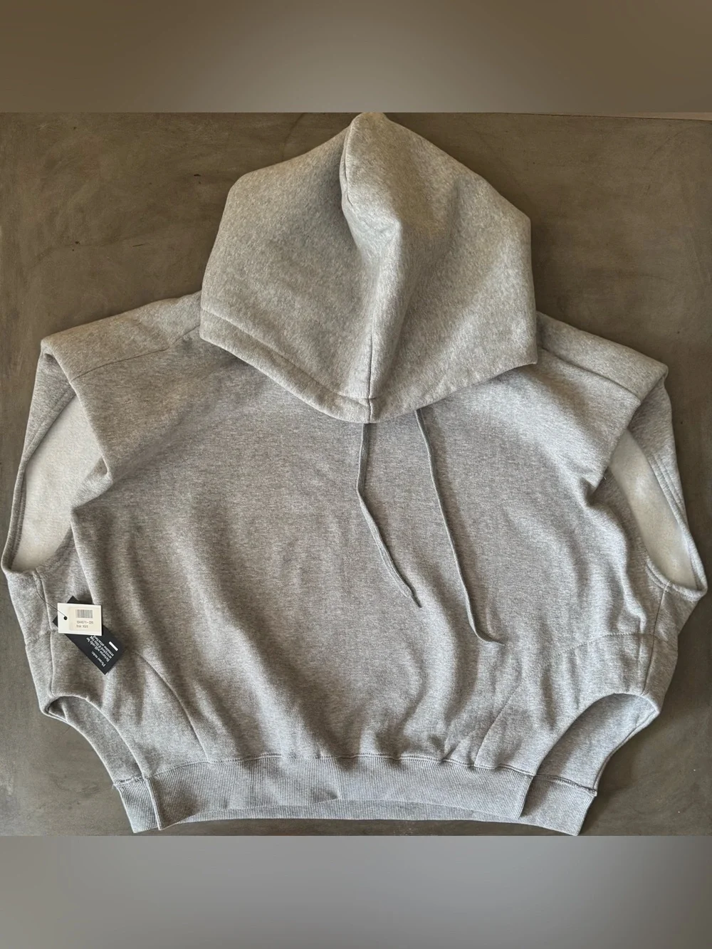 The Frankie Shop Alex Sleeveless Statement Shoulder Hoodie NWT | Heather Grey